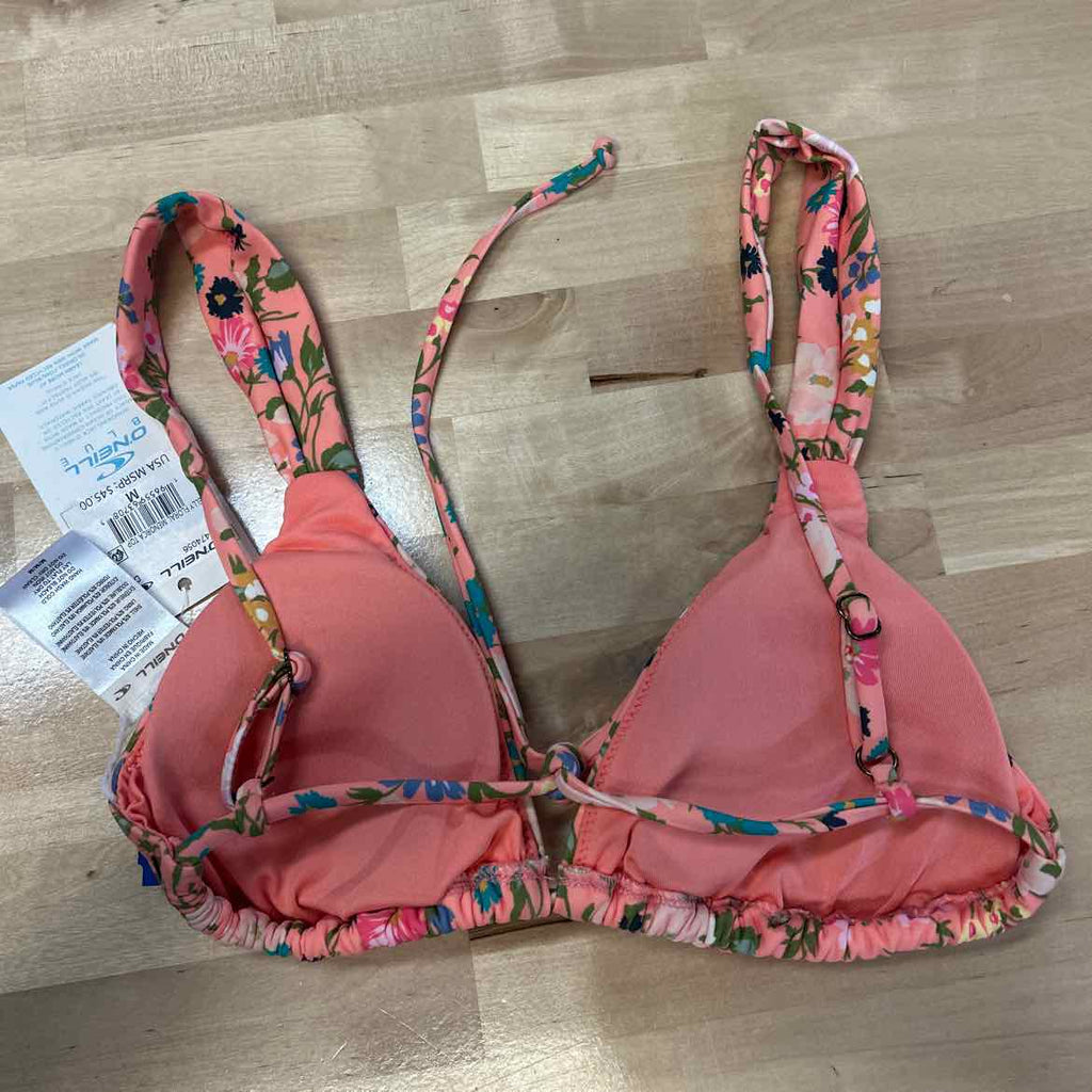 Women's O'Neill Kelly Floral Menorca Swim Bikini Top Juniors Medium Desert Flowe