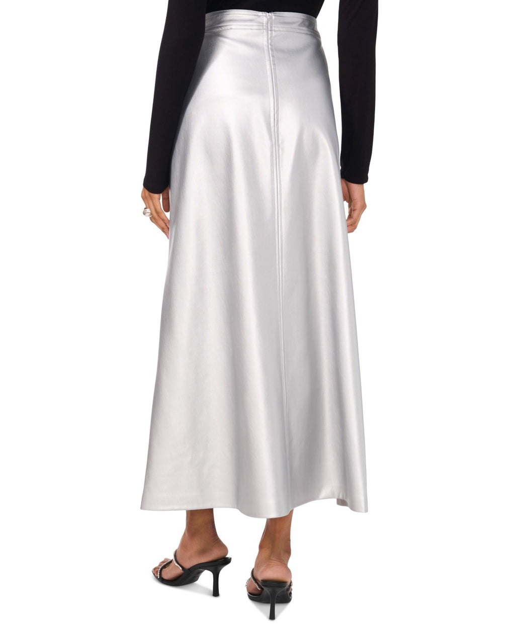 Vince Camuto Size M Silver Skirt