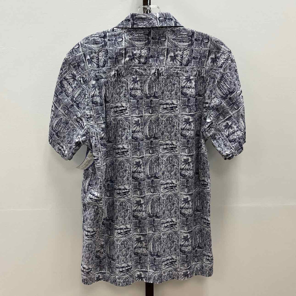 Favant Size M Black White Preloved MENS Button Down Shirt
