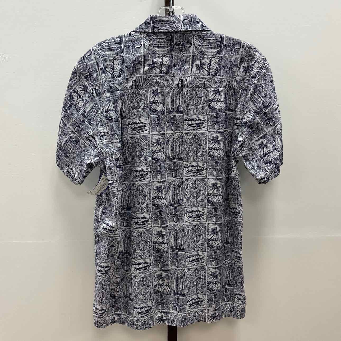 Favant Size M Black White Preloved MENS Button Down Shirt