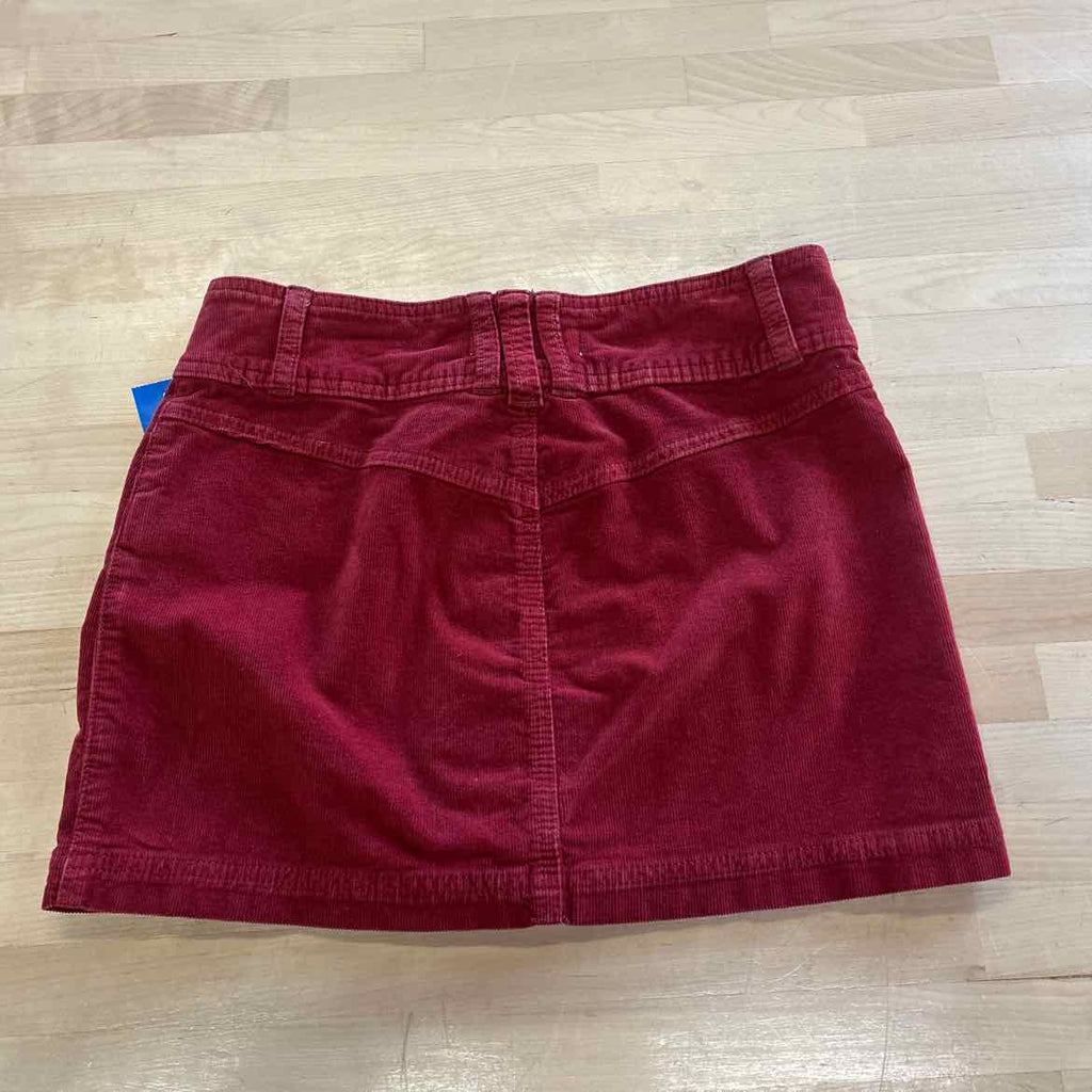 we the free Size 24 Red Corduroy Preloved Skirt