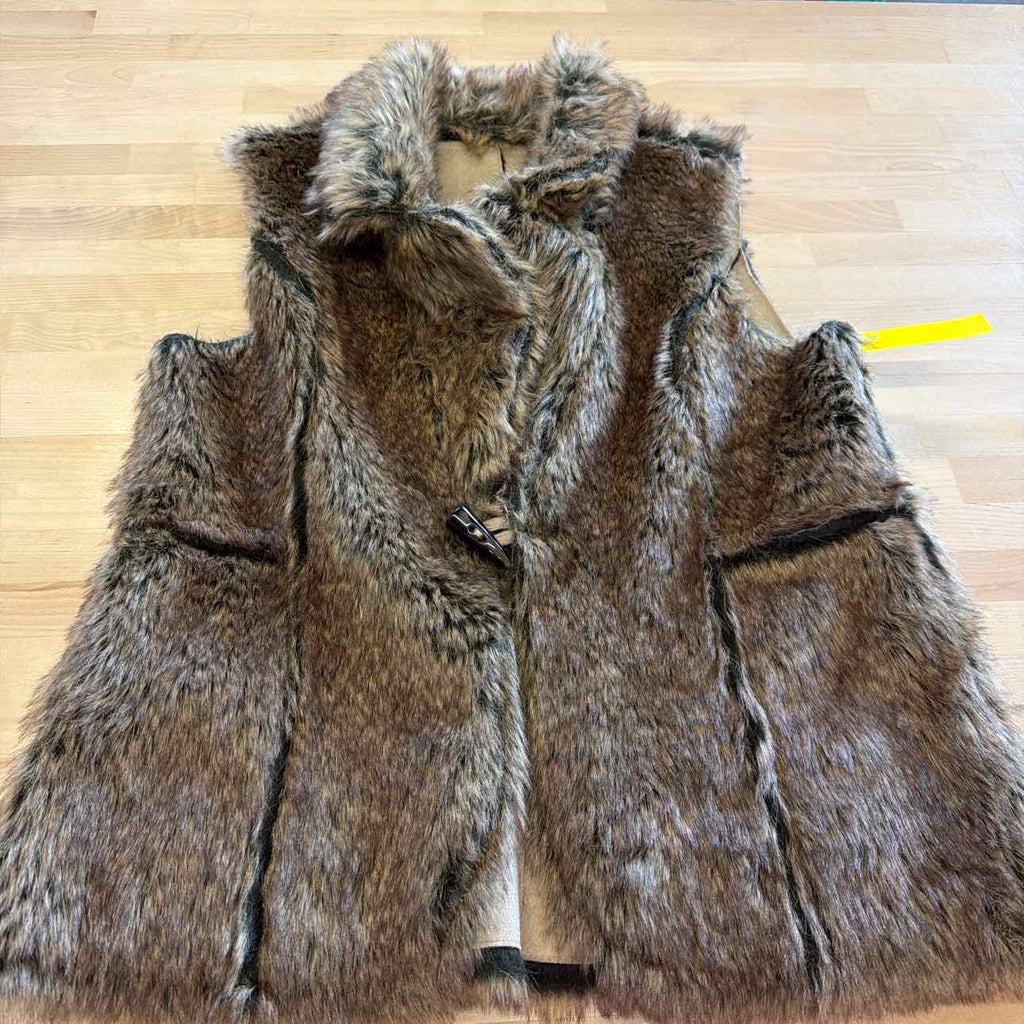 Size OS Brown Faux Fur Vest