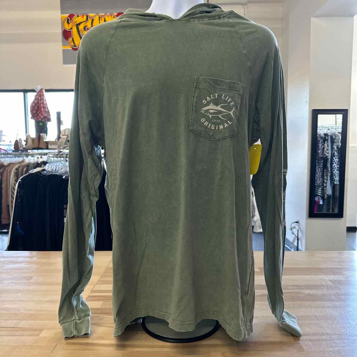 Salty Crew Size L Green MENS Long Sleeve Shirt