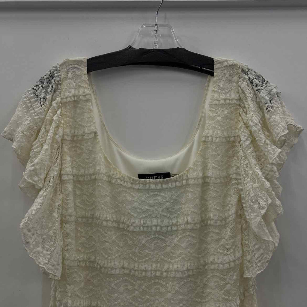 Guess Size 12 White Lace Preloved Dress