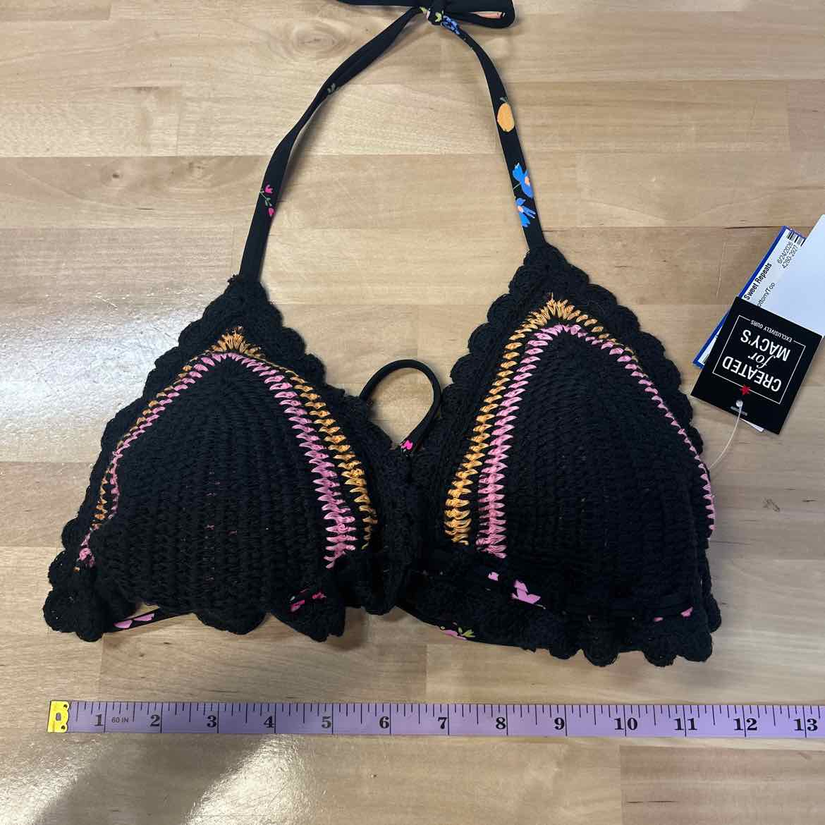 Salt + Cove Size XL Crochet Halter Triangle Bikini