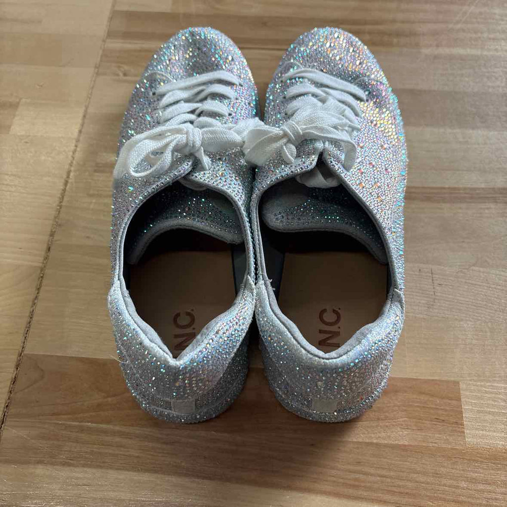 INC Size 12 Silver Rhinestone Used Sneakers