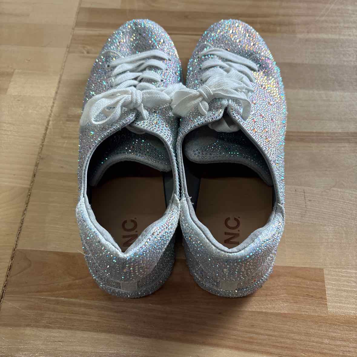 INC Size 12 Silver Rhinestone Used Sneakers