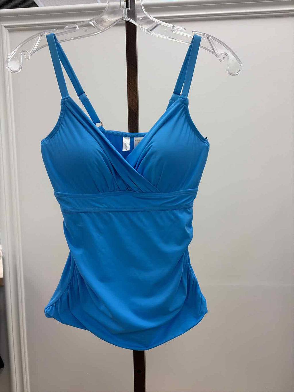 Anne Cole Size 32DD/34D  Underwire Surplice Tri Tankini 32DD/34D Blue