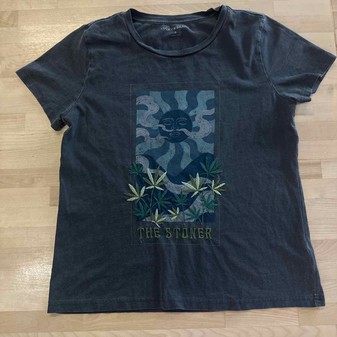 Lucky Brand Size S Gray T-shirt