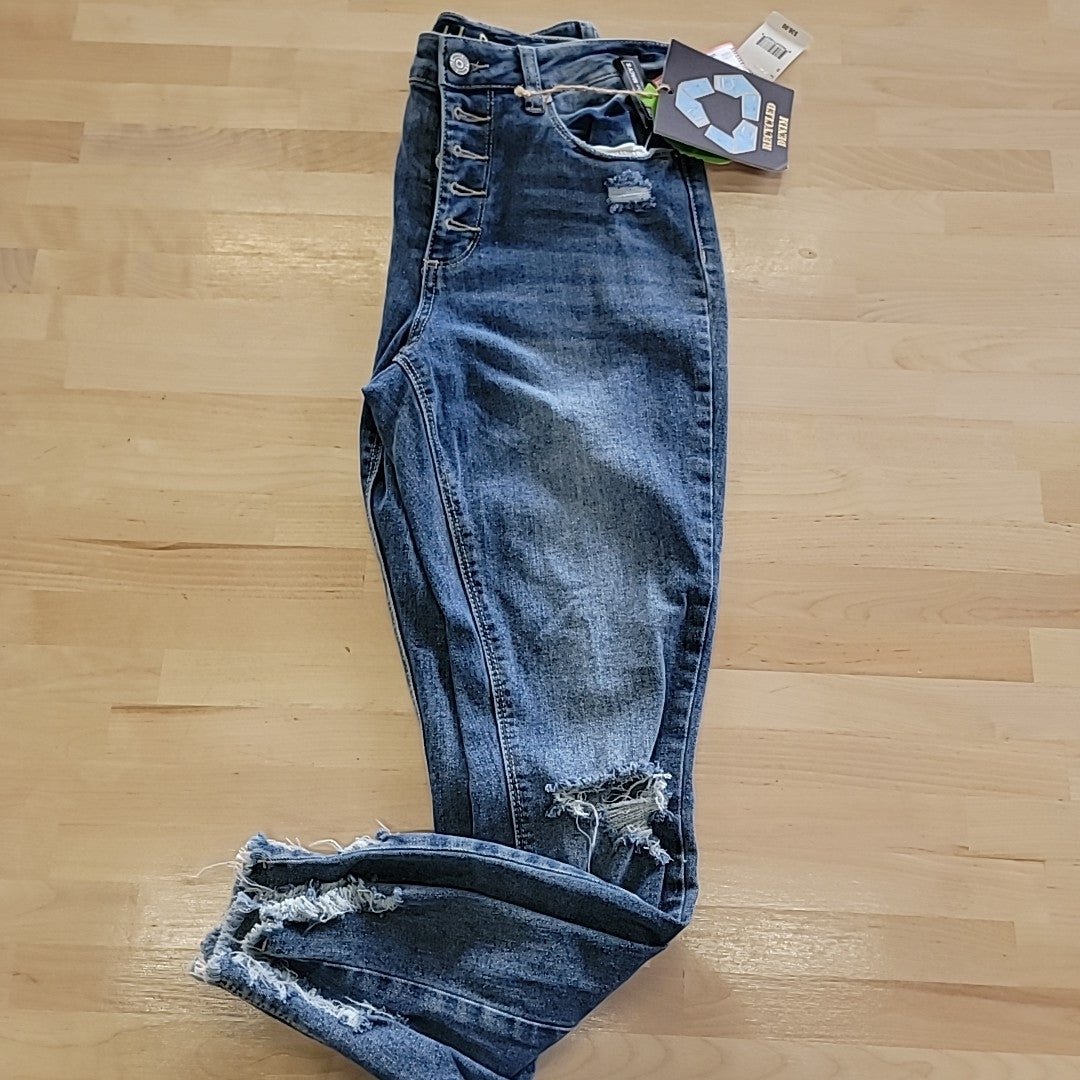 Indigo Rain Size 5 Blue Recycled Denim Curvy Fit NWT