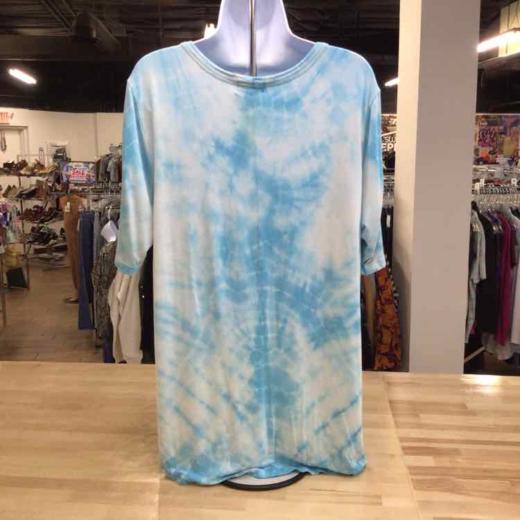OSO Size XL Blue White Preloved Blouse SS