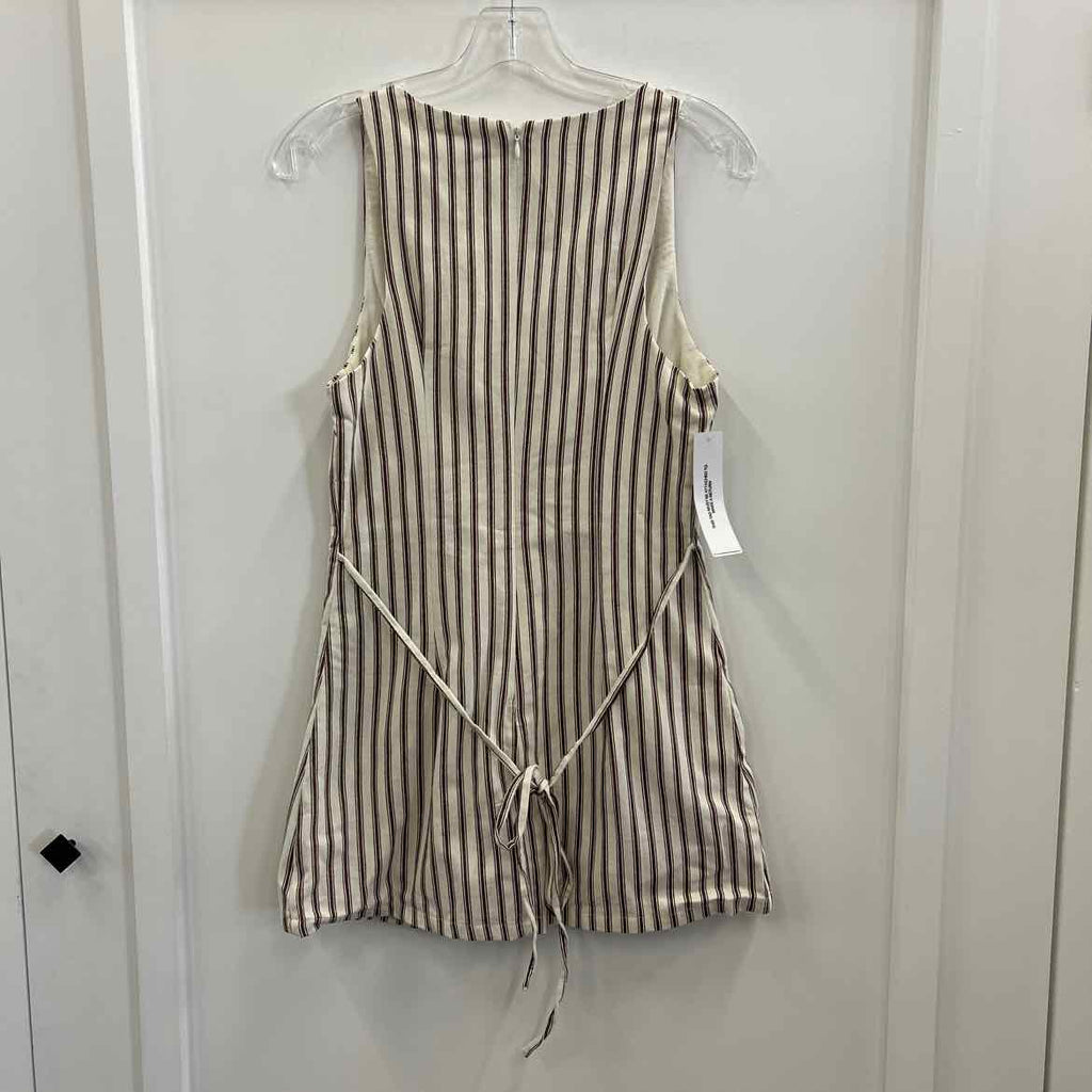 Princess Polly Size 6 brown/white New Romper