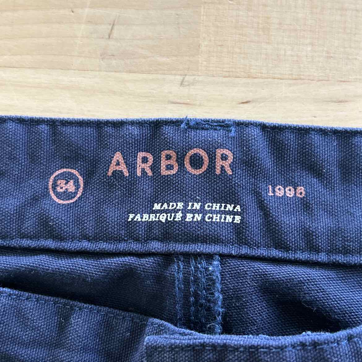 Arbor Size 34 Navy MENS Pants