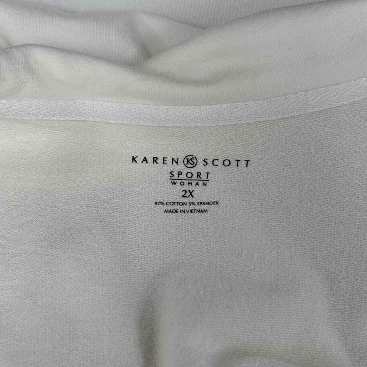 Karen Scott Size 2X White Preloved Jacket