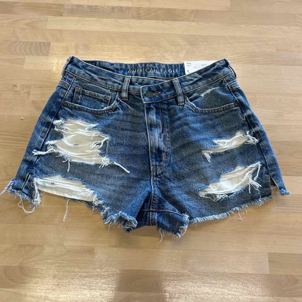American Eagle Size 8 Blue Denim Shorts