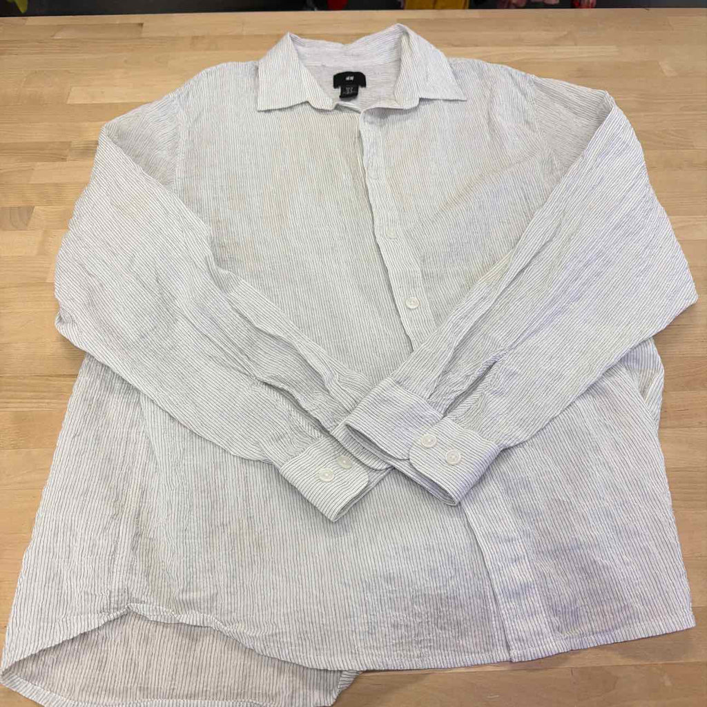 H&M Size M White Preloved MENS Button Down Shirt