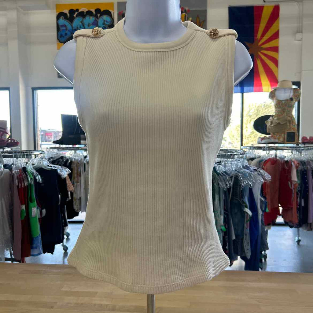 H&M Size S Off White Preloved Tank