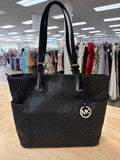 Michael Kors Black & Gray Jet Set East West Signature Tote