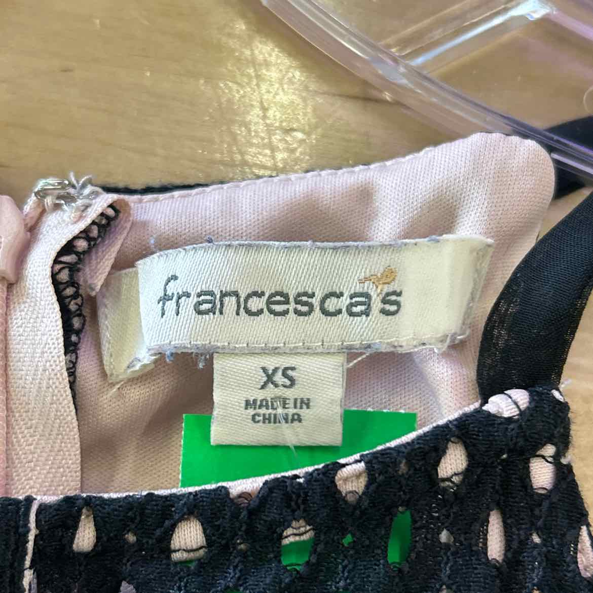 Francesca Size XS Black Lace Preloved Dress