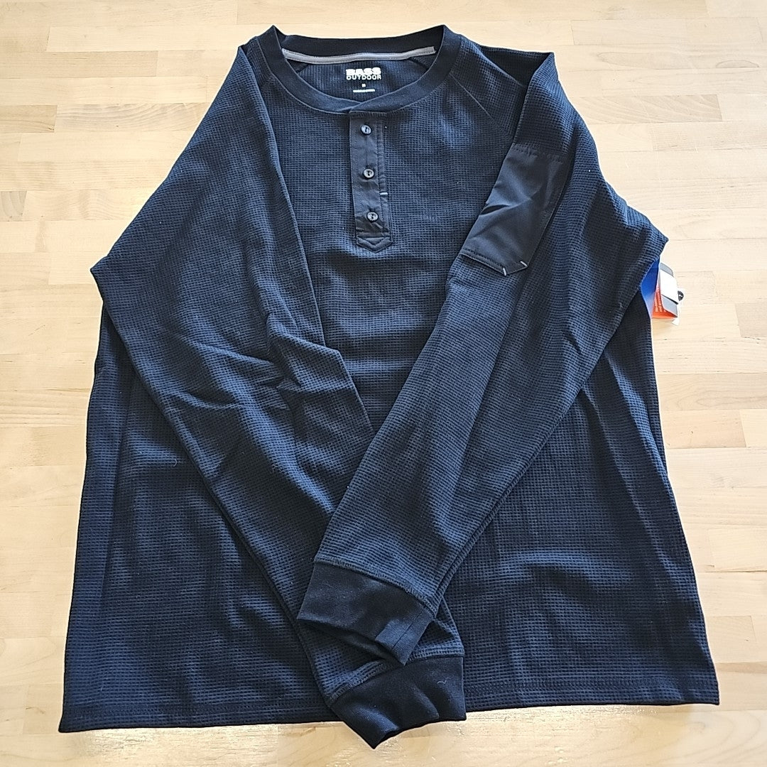 Bass Outdoor Size M Black MENS Long Sleeve Shirt