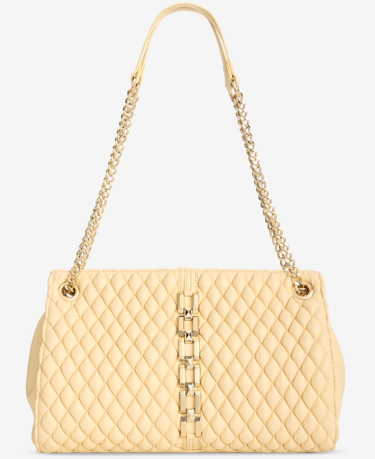 I.N.C. International Concepts Harrper Aurora Quilted Shoulde Double Cream NO SIZ