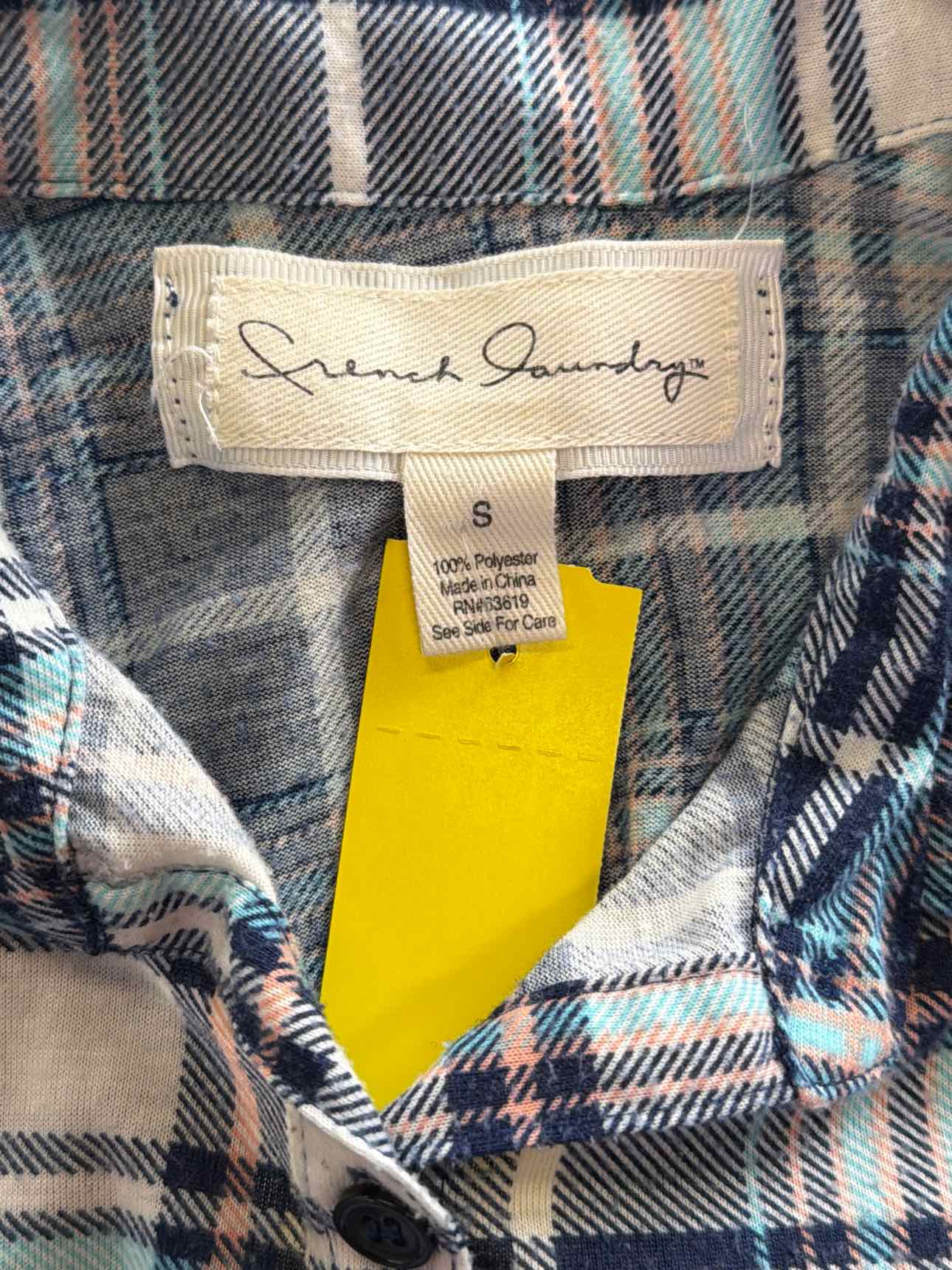 French Laundry Size S Blue Button Down Shirt