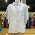 Rachel Roy Size XL Blue Preloved Button Down SS