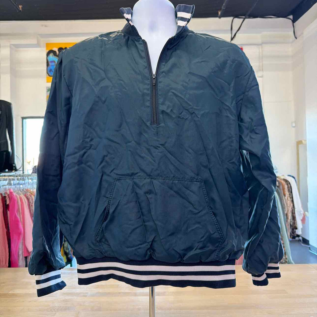 Rennoc Size M Navy MENS Athletic 1/2 zip Windbreaker