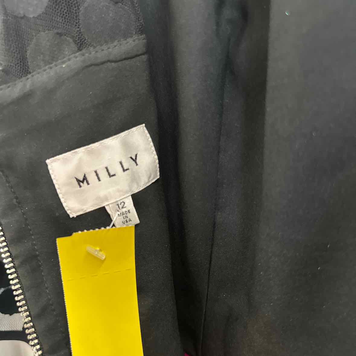 Milly Size 12 Black/Purple Dress