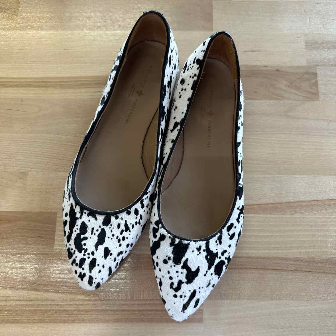 Mercanti Florentini Shoe Size 6.5 Brown & White Flats