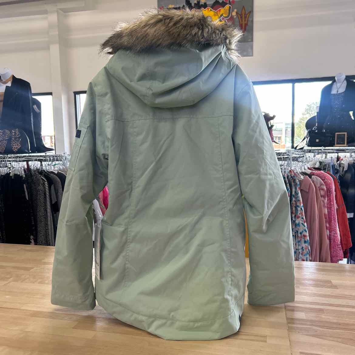 Women's Roxy Meade Large Cameo Green Snow Jacket