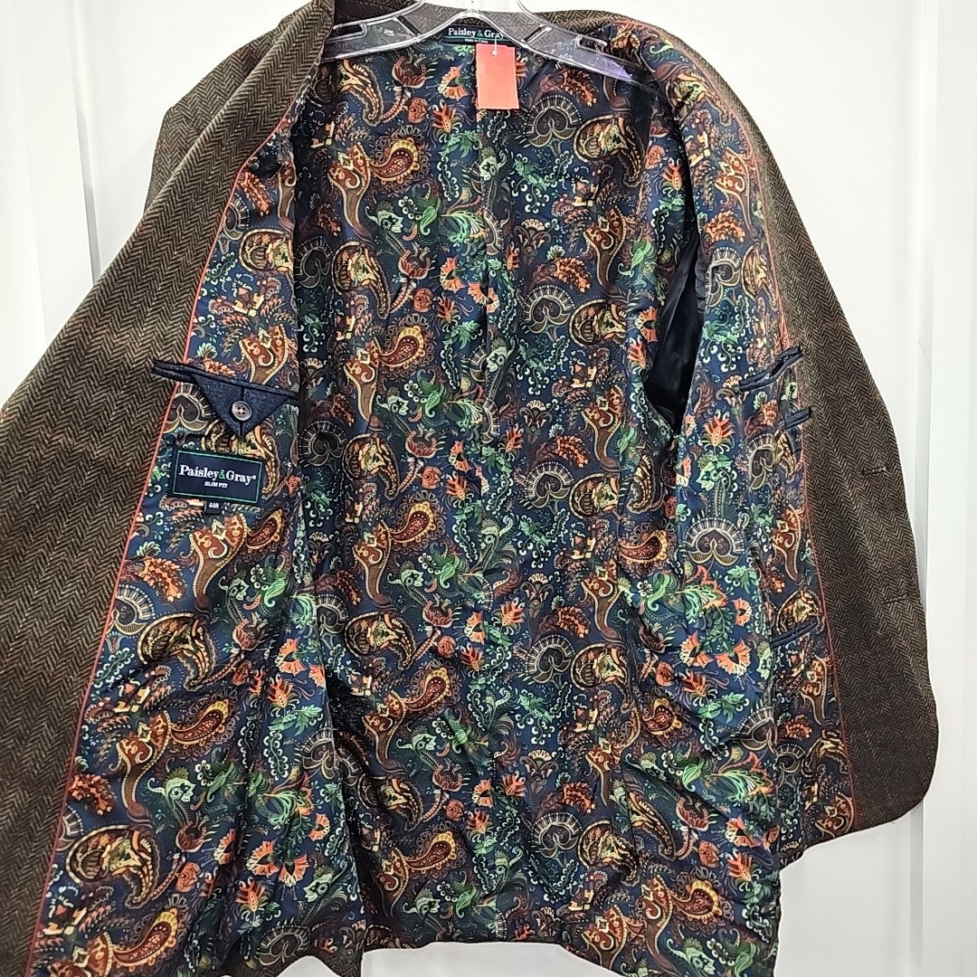 Paisley & Gray Size 44R Brown New MENS Blazer