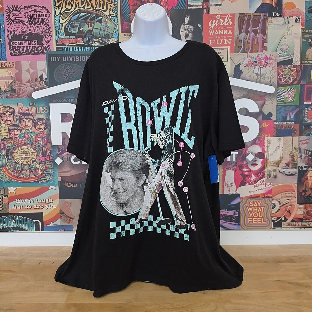 Hybrid & Company Size 3X David Bowie Short-Sleeve T-Shirt