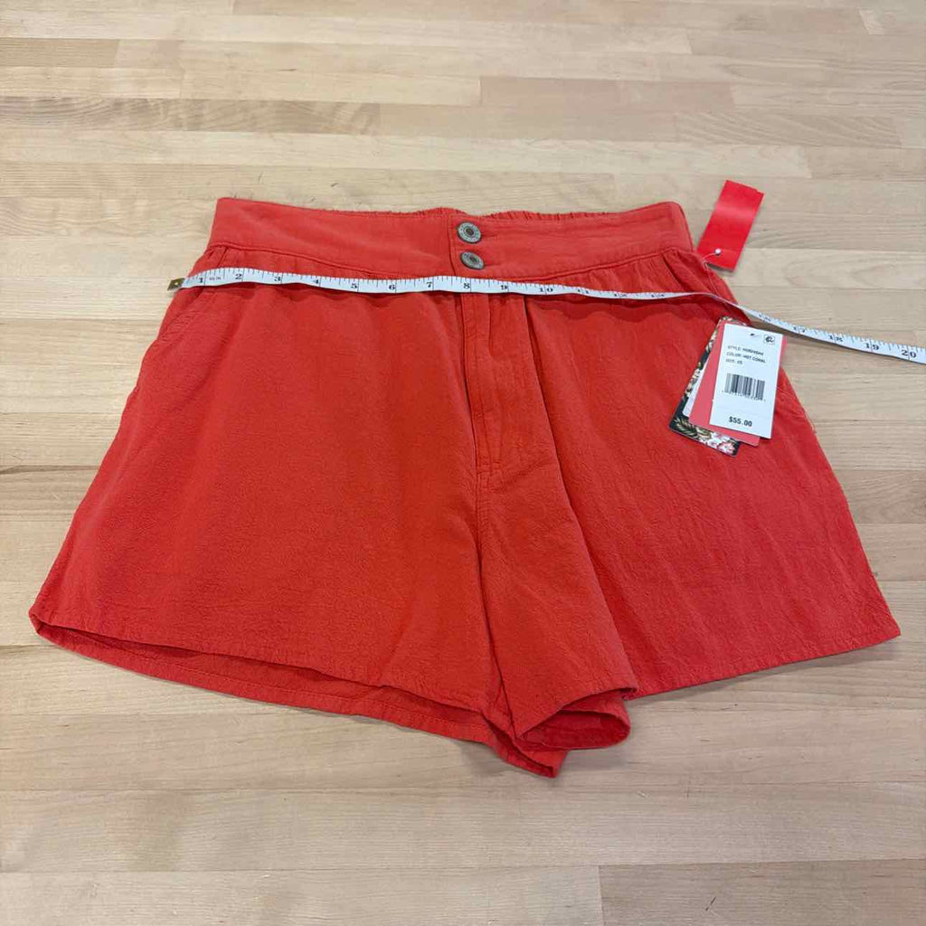 Hurley Size XS Makena Hot Coral Shorts