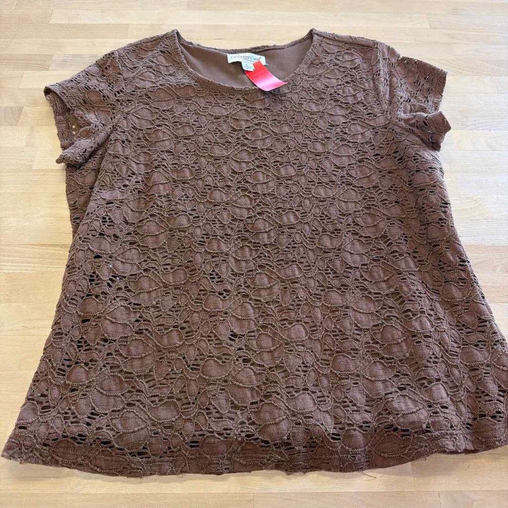 Coldwater Creek Size L Brown Preloved Blouse