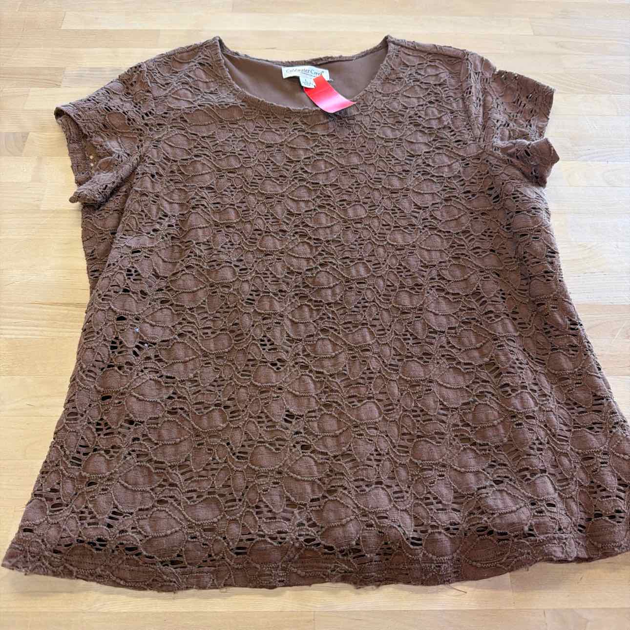 Coldwater Creek Size L Brown Preloved Blouse