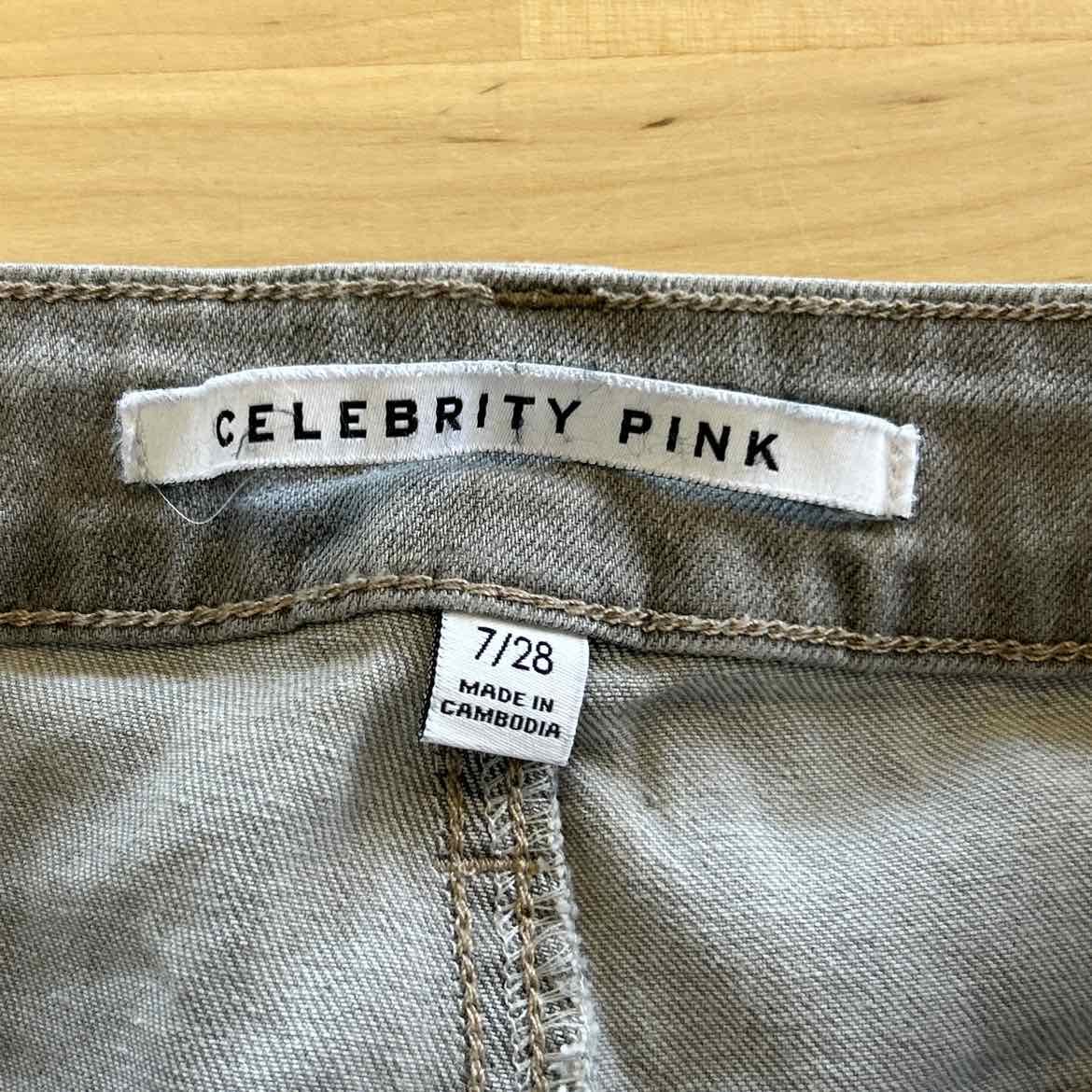 Celebrity Pink Juniors' Mid-Rise Cargo Skinny Jeans - Grey