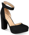 Sun + Stone Size 9.5 Black  Estrella Block Heel Platform Pumps