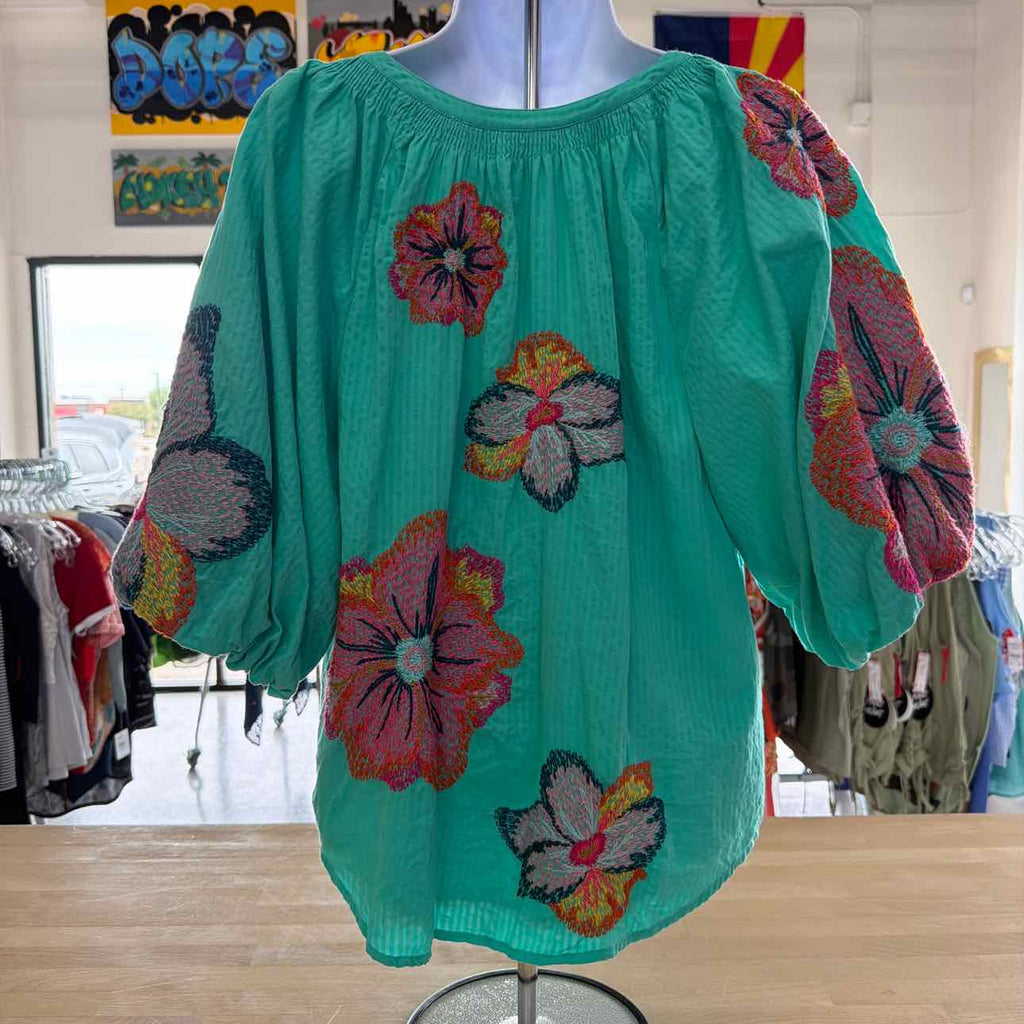 Maeve Size S Teal Preloved Blouse LS