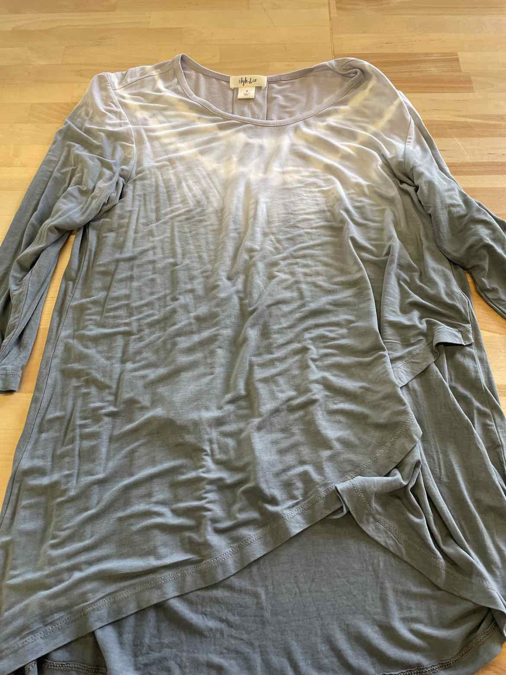Style & Co. Size S Gray Long Sleeve