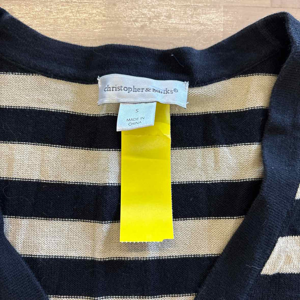 Christopher & Banks Size S BLACK & WHITE Cardigan