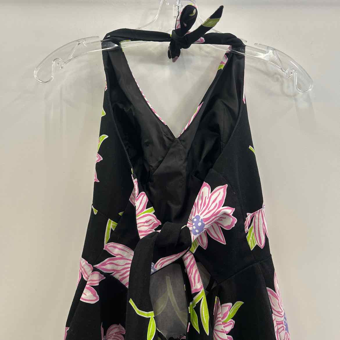 KarinStevens Size 10 Black/Pink Cotton Spandex Preloved Dress