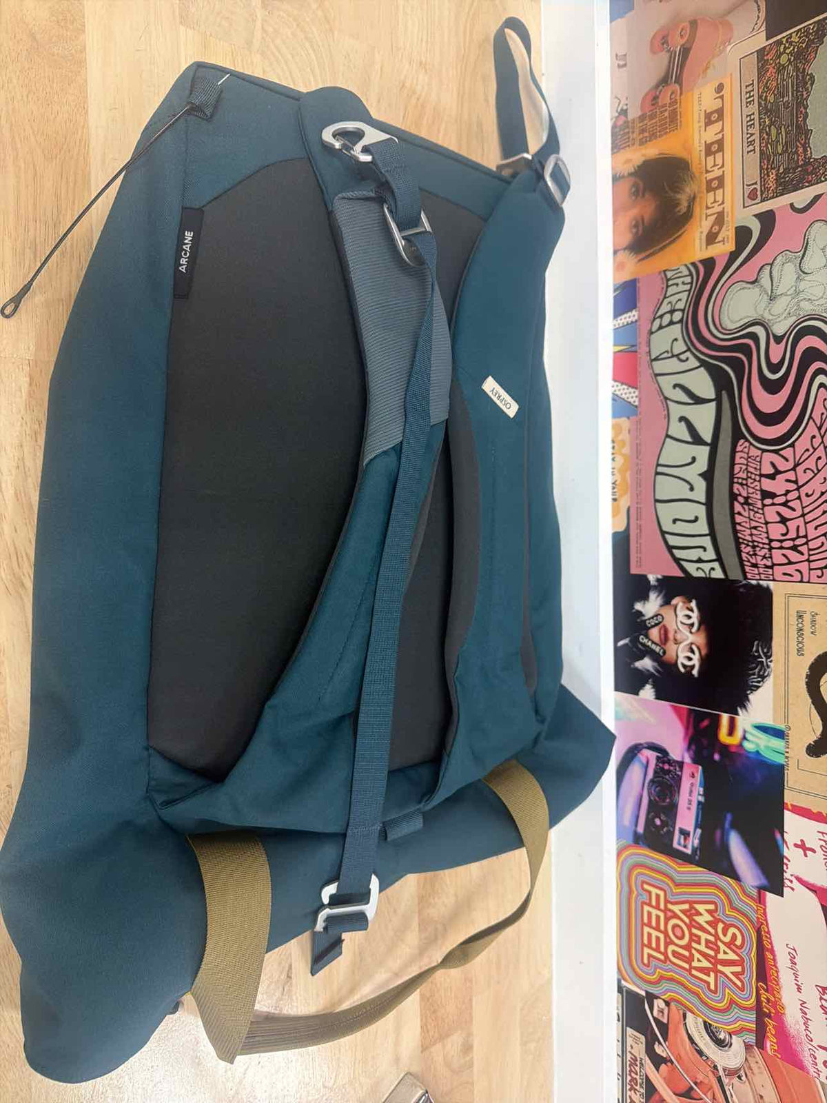 osprey Teal Canvas BackPack