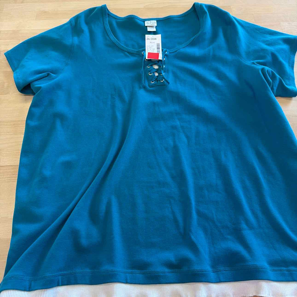 Stretch Size 26/28 Blue Shirt