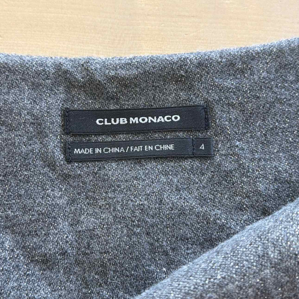 club monaco Size 4 Gray Preloved Skirt