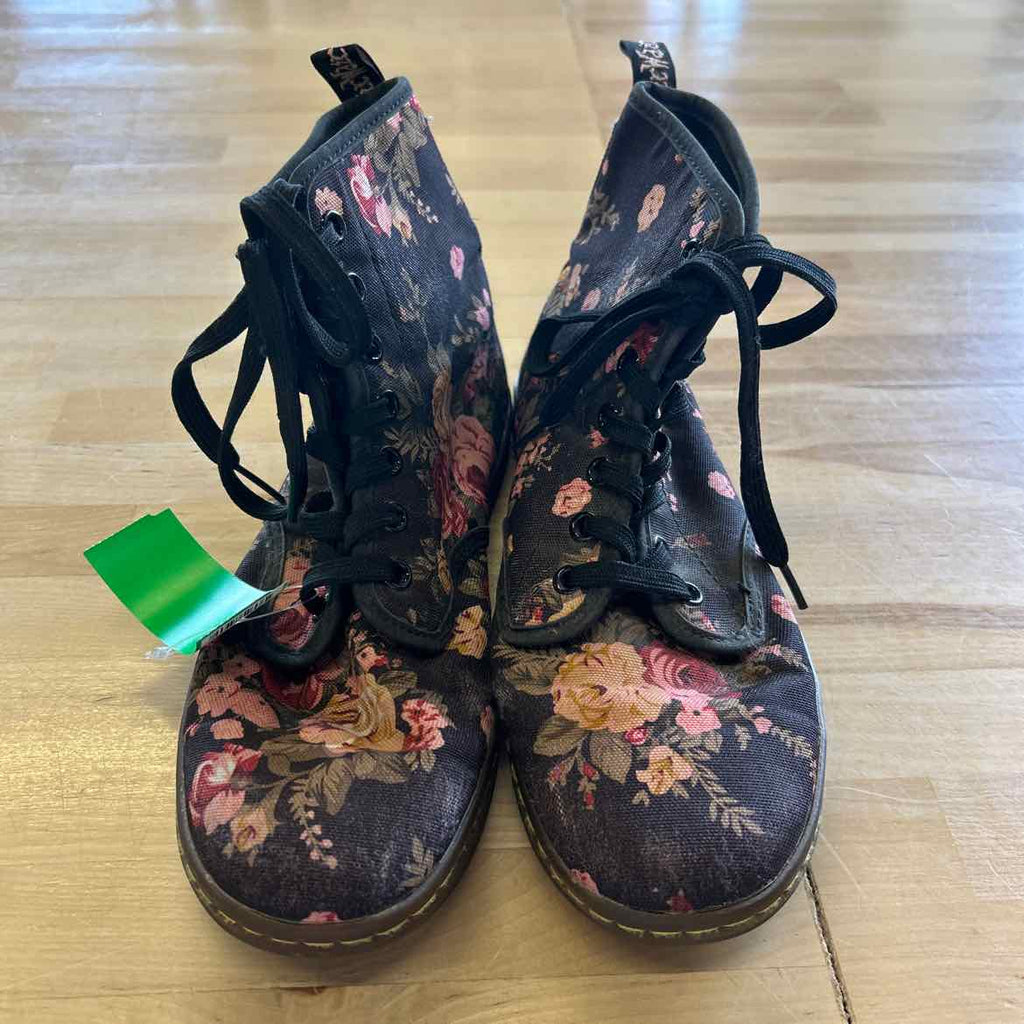 Dr Martens Size 7 Black/Pink Preloved Boots