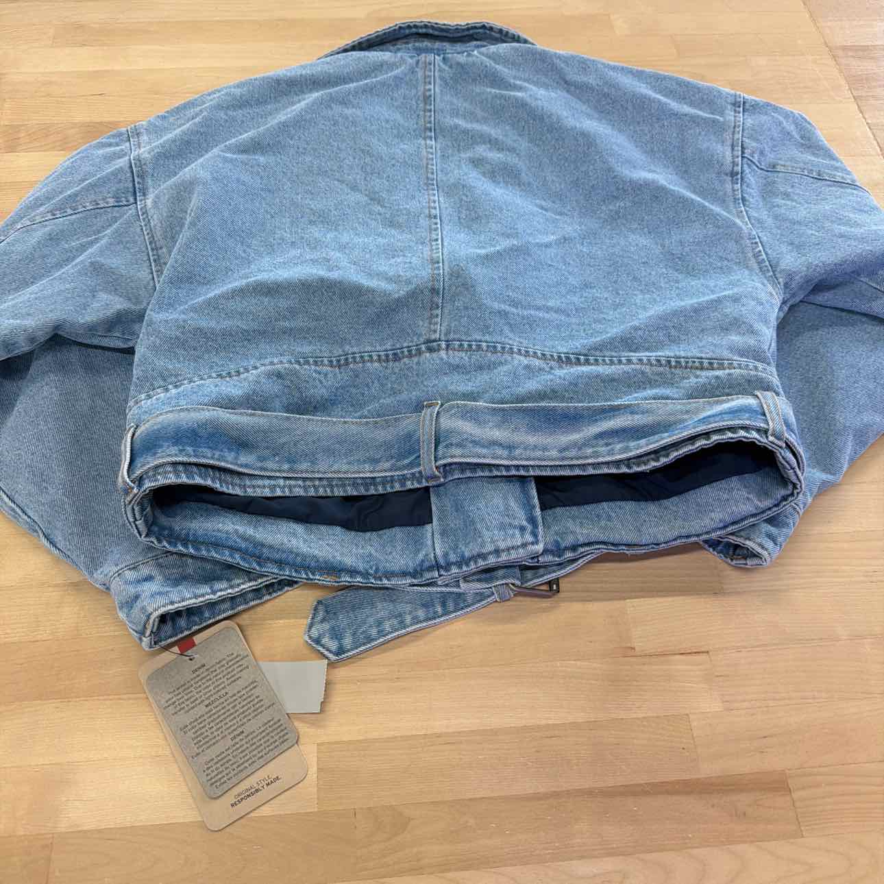 Levi's Women's Cropped Denim Moto Jacket - Lt Wash Denim