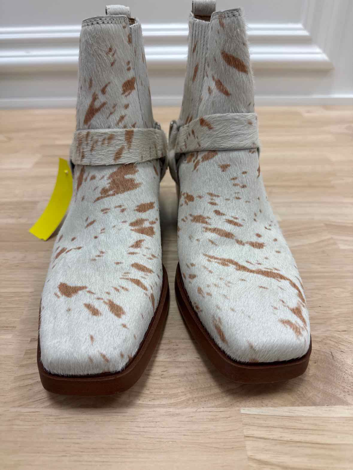 Sam Edelman Ballamie Size 9 Cream Leather Preloved Bootie
