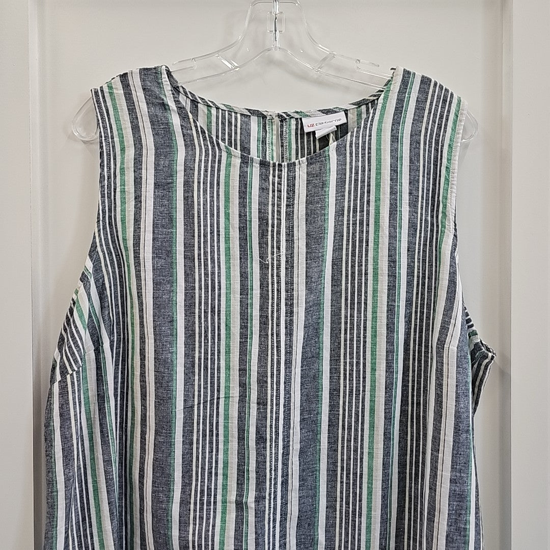 Liz Claiborne Size XXL Blue & Green Dress