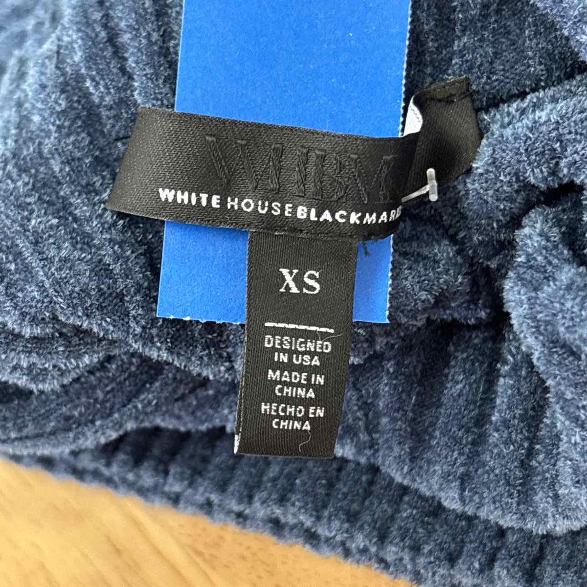 White House Black Market Size XS Blue Knit Preloved Sweater